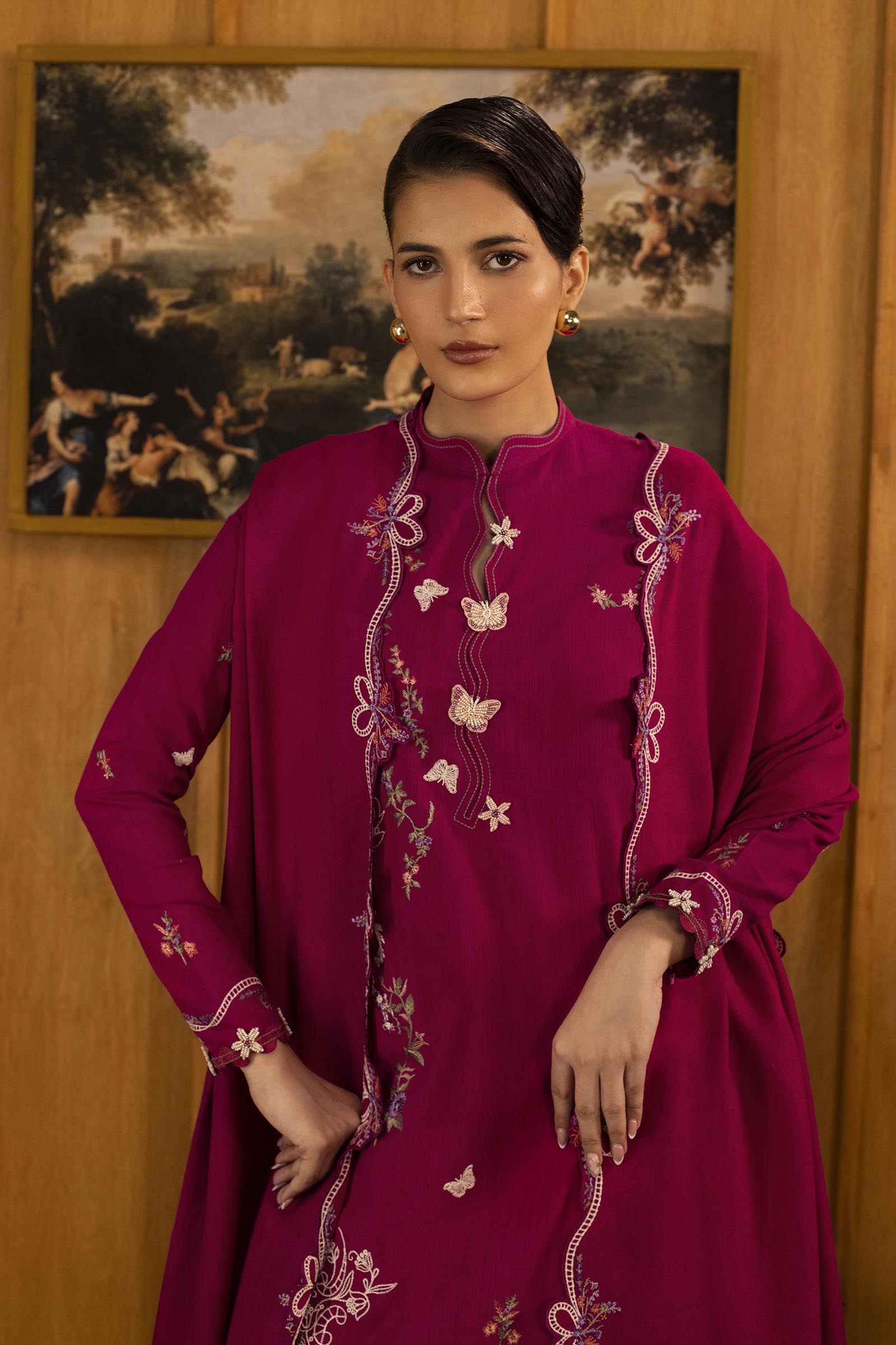 Sana Safinaz | Muzlin Winter 25 | 012A - Casual Dress - available at Maria Faisal in UK and USA.