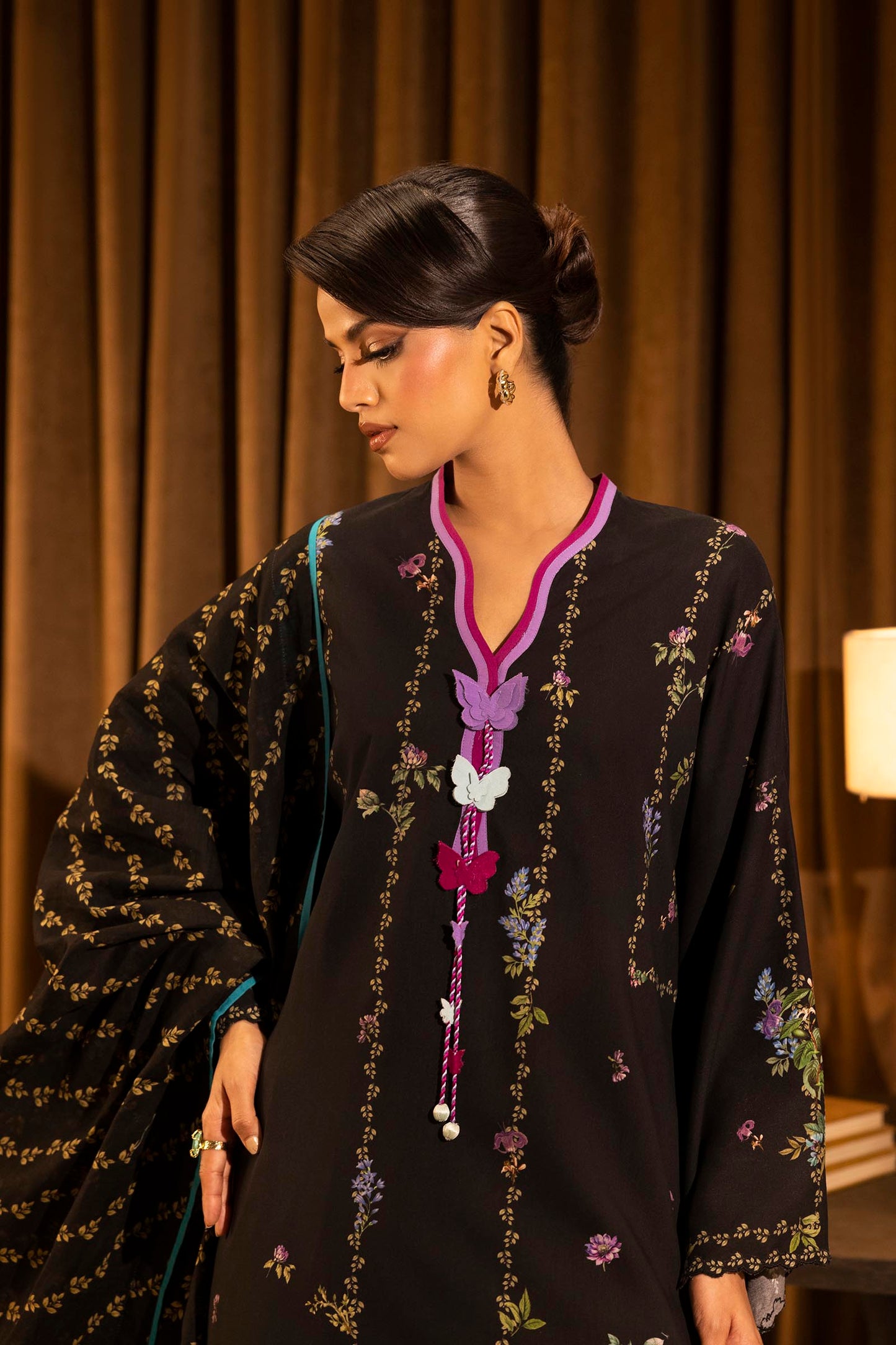 Sana Safinaz | Muzlin Winter 25 | 013B - Casual Dress - available at Maria Faisal in UK and USA.