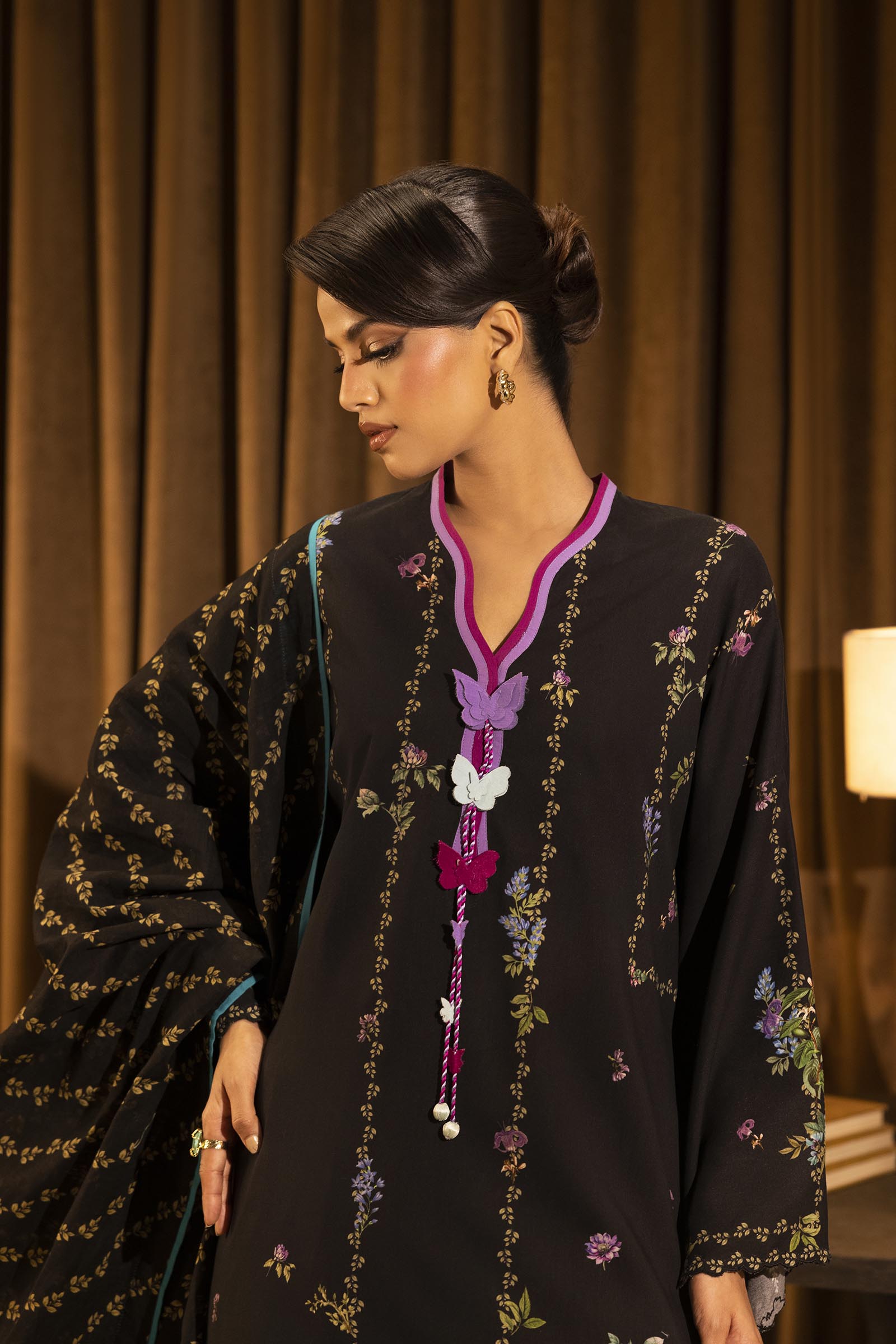 Sana Safinaz | Muzlin Winter 25 | 013B - Casual Dress - available at Maria Faisal in UK and USA.