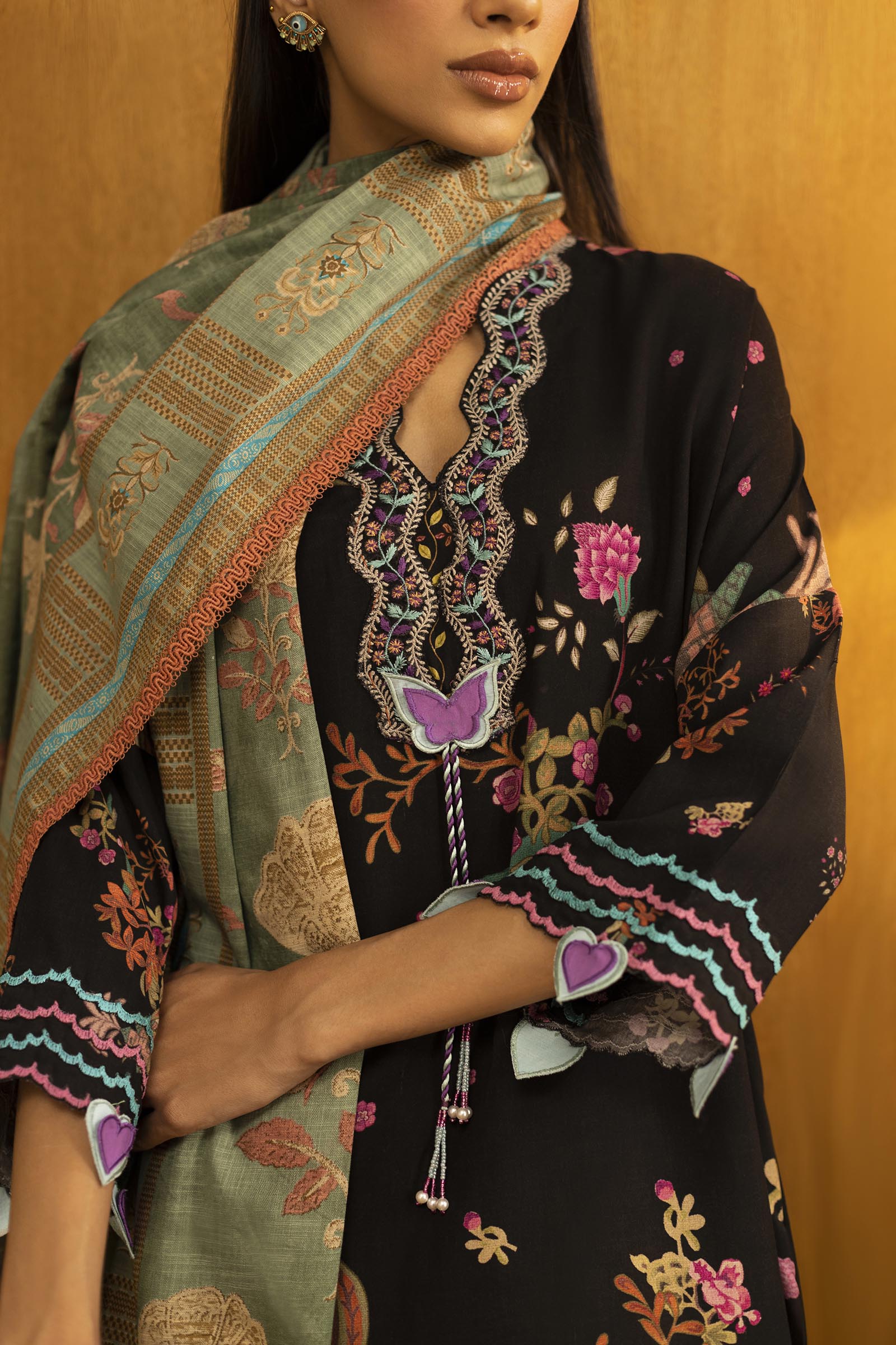 Sana Safinaz | Muzlin Winter 25 | 014B - Casual Dress - available at Maria Faisal in UK and USA.