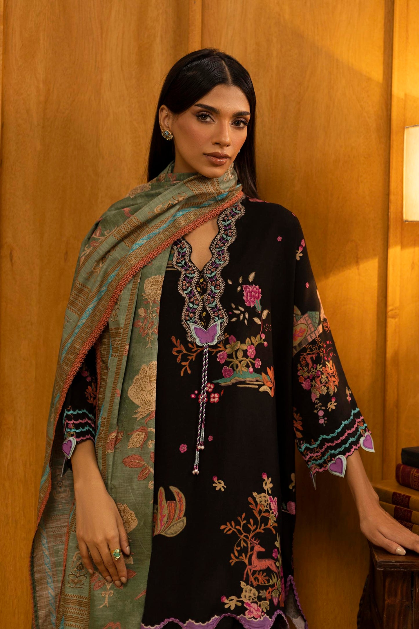 Sana Safinaz | Muzlin Winter 25 | 014B - Casual Dress - available at Maria Faisal in UK and USA.