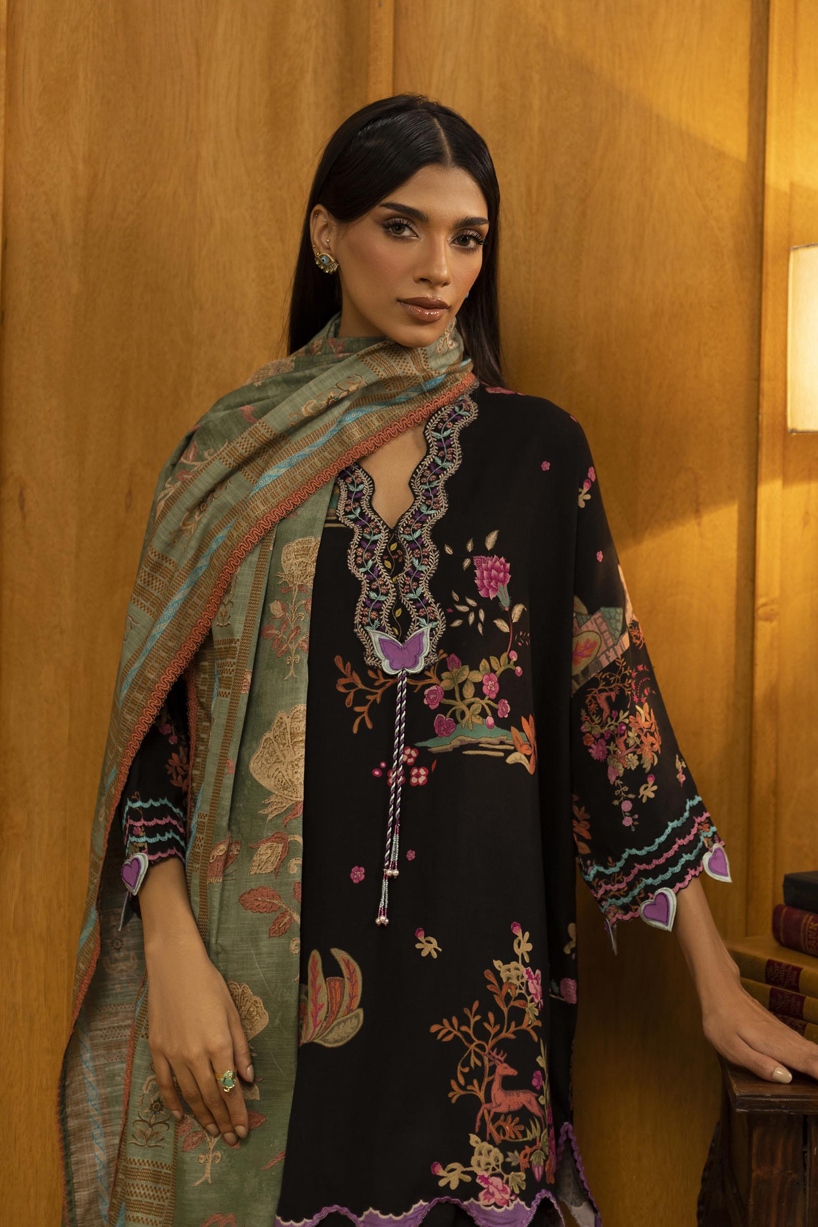 Sana Safinaz | Muzlin Winter 25 | 014B - Casual Dress - available at Maria Faisal in UK and USA.