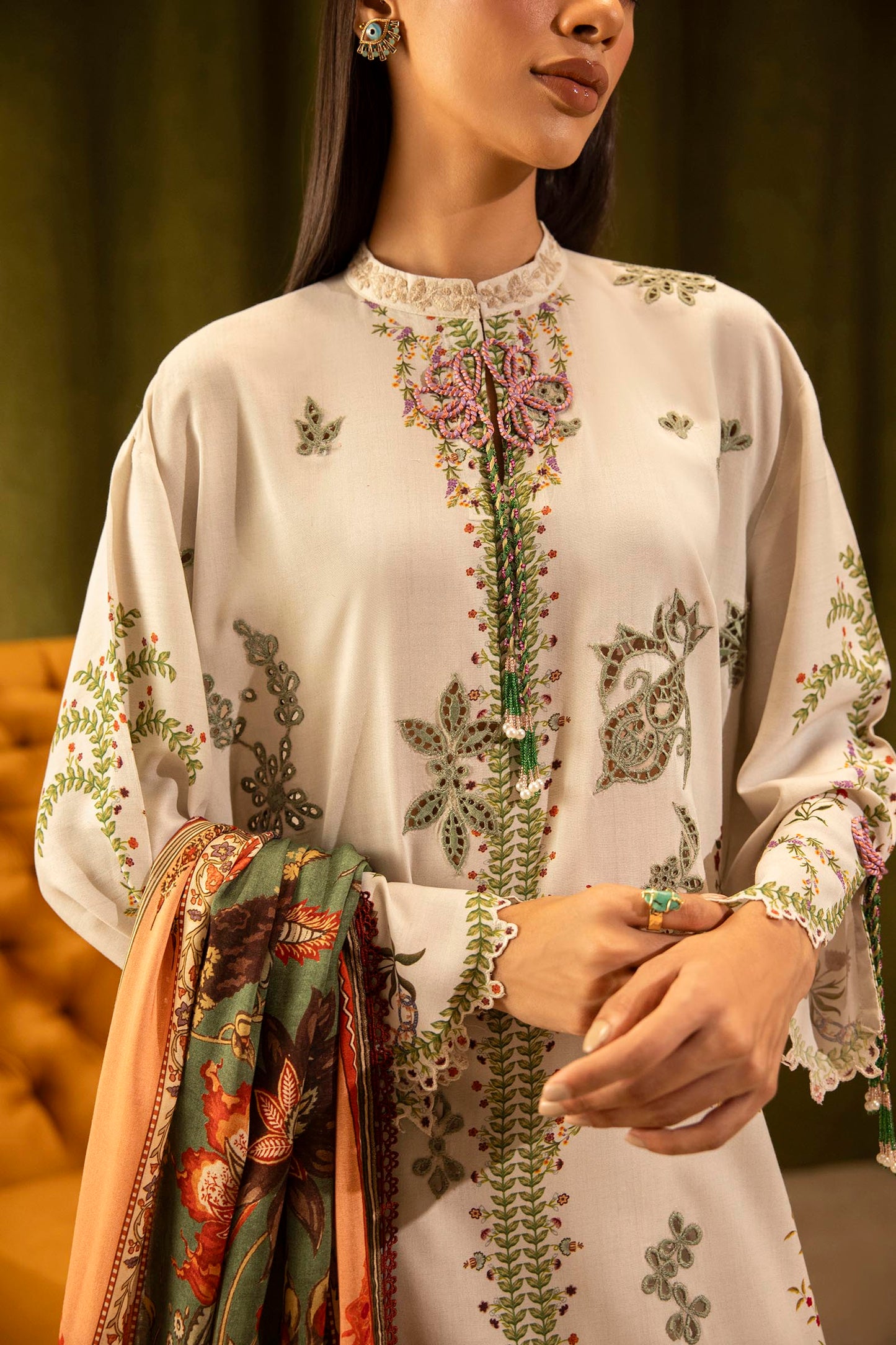Sana Safinaz | Muzlin Winter 25 | 015A - Casual Dress - available at Maria Faisal in UK and USA.