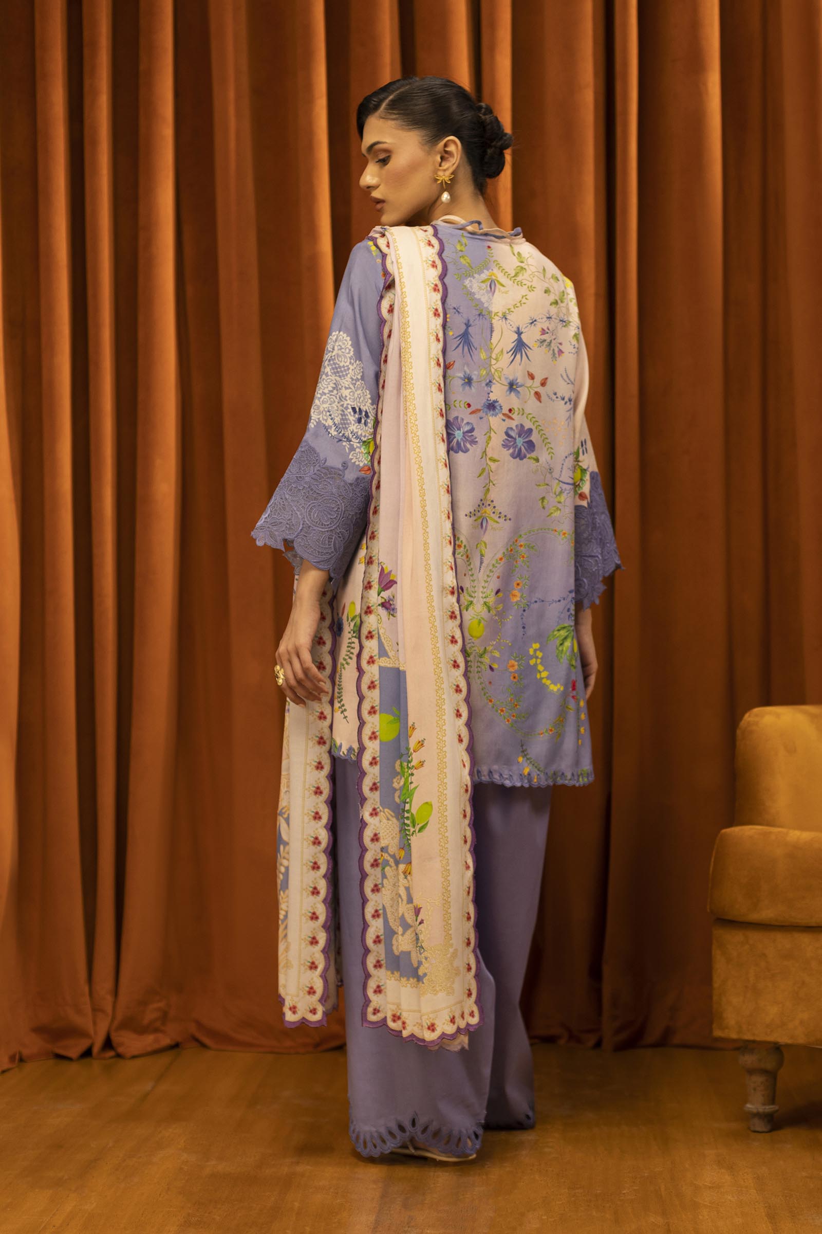 Sana Safinaz | Muzlin Winter 25 | 017B - Casual Dress - available at Maria Faisal in UK and USA.