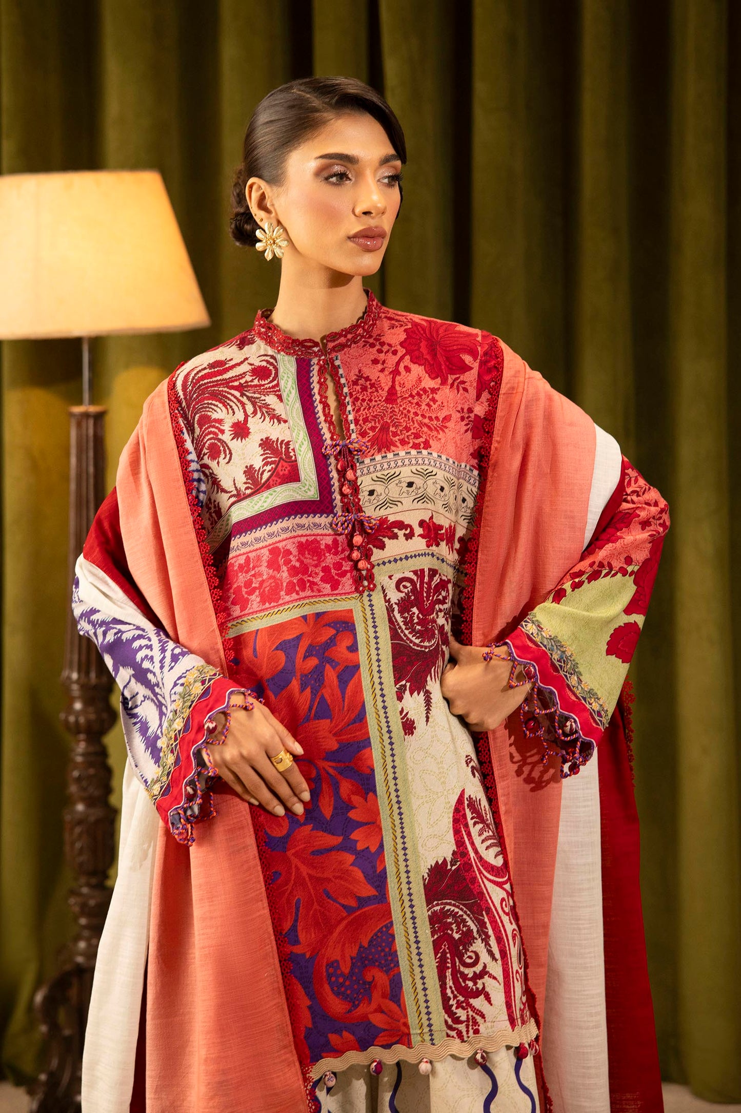 Sana Safinaz | Muzlin Winter 25 | 018A - Casual Dress - available at Maria Faisal in UK and USA.