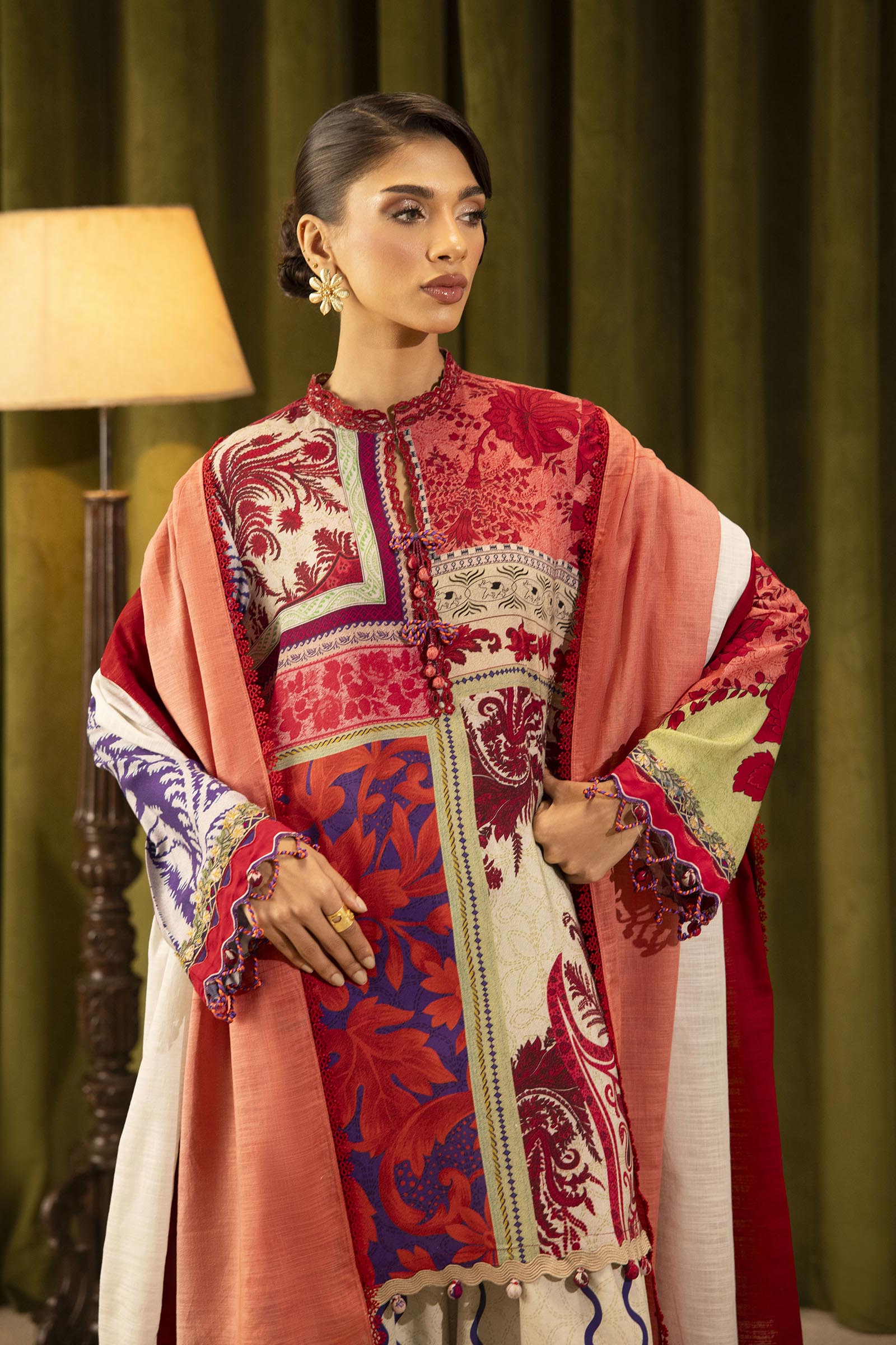 Sana Safinaz | Muzlin Winter 25 | 018A - Casual Dress - available at Maria Faisal in UK and USA.