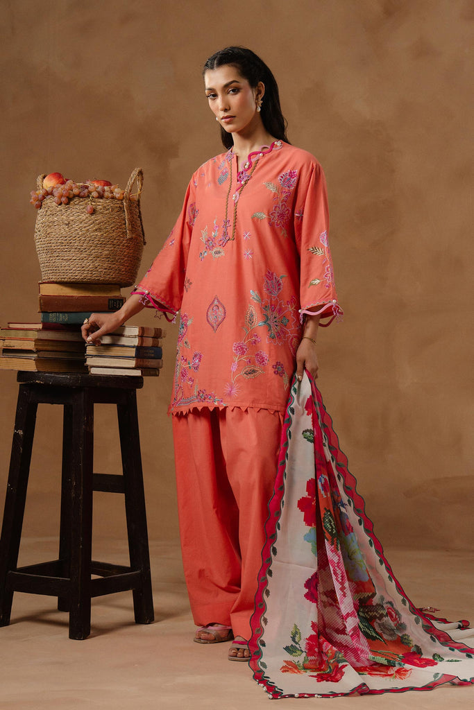 Sana Safinaz | Muzlin Spring 26 | M261-006B-AL - Luxury Dress - available at Maria Faisal in UK and USA.