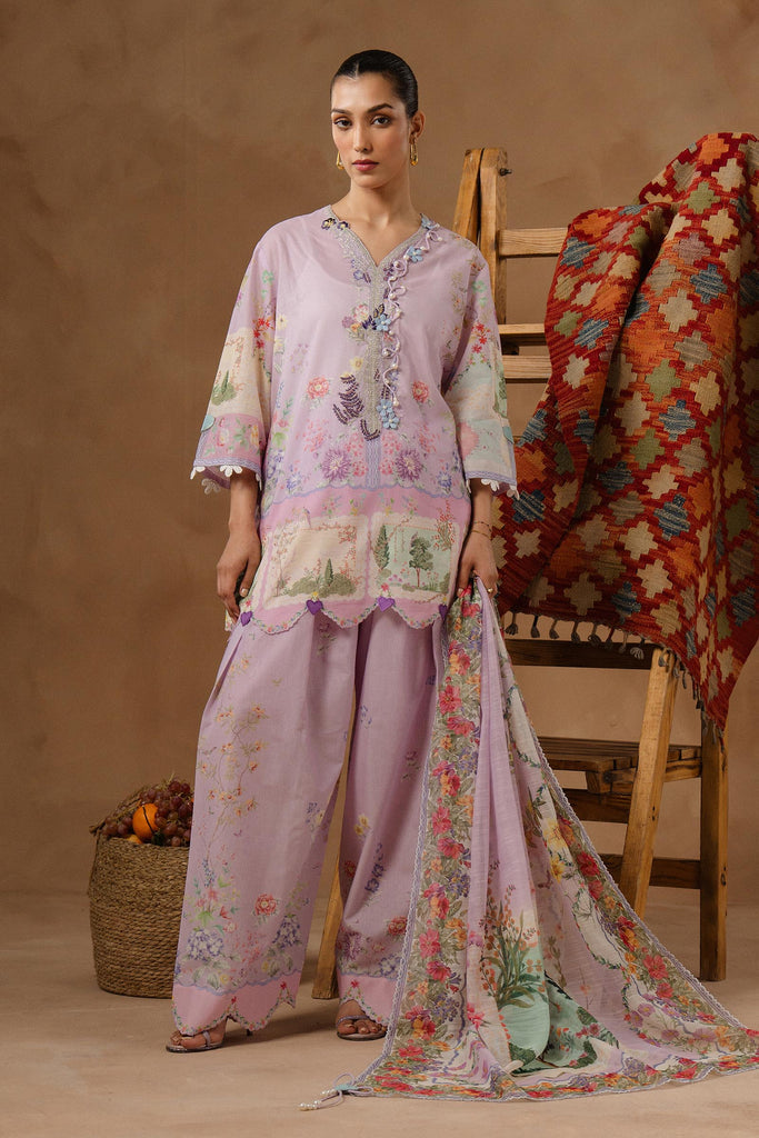 Sana Safinaz | Muzlin Spring 26 | M261-014A-CU - Luxury Dress - available at Maria Faisal in UK and USA.