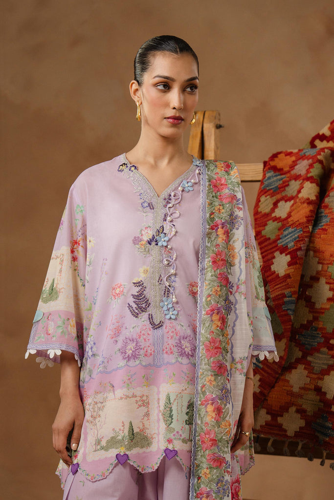 Sana Safinaz | Muzlin Spring 26 | M261-014A-CU - Luxury Dress - available at Maria Faisal in UK and USA.