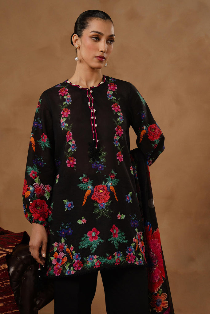Sana Safinaz | Muzlin Spring 26 | M261-016B-CU - Luxury Dress - available at Maria Faisal in UK and USA.