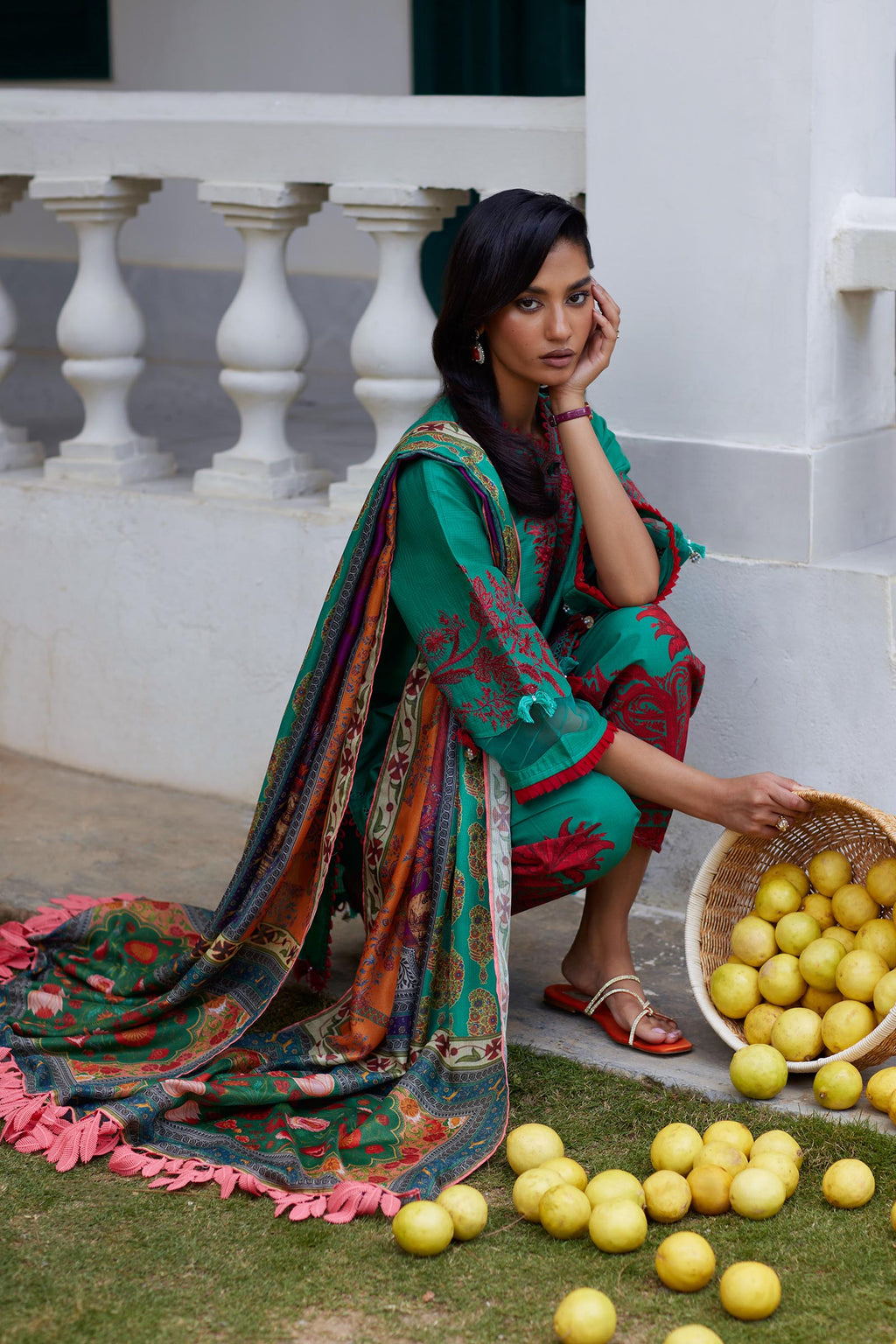 Sana Safinaz | Muzlin Summer 26 | 3-MS - Luxury Dress - available at Maria Faisal in UK and USA.
