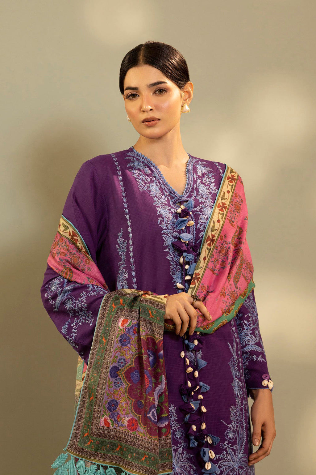 Sana Safinaz | Muzlin Summer 26 | 4-MS - Luxury Dress - available at Maria Faisal in UK and USA.