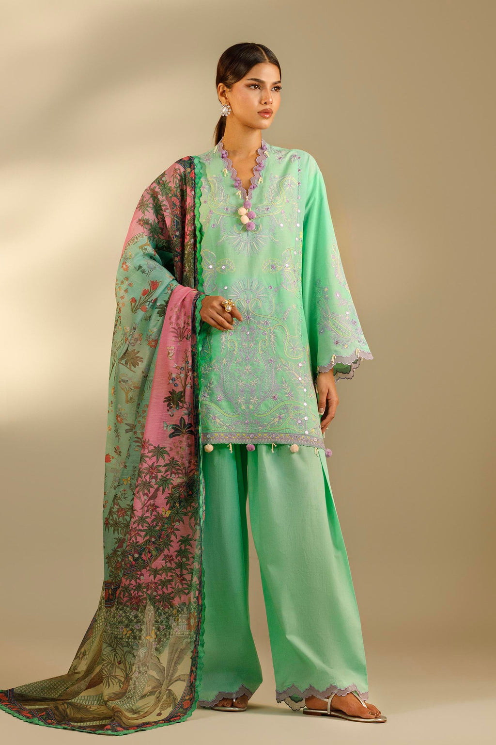 Sana Safinaz | Muzlin Summer 26 | 8-MS - Luxury Dress - available at Maria Faisal in UK and USA.