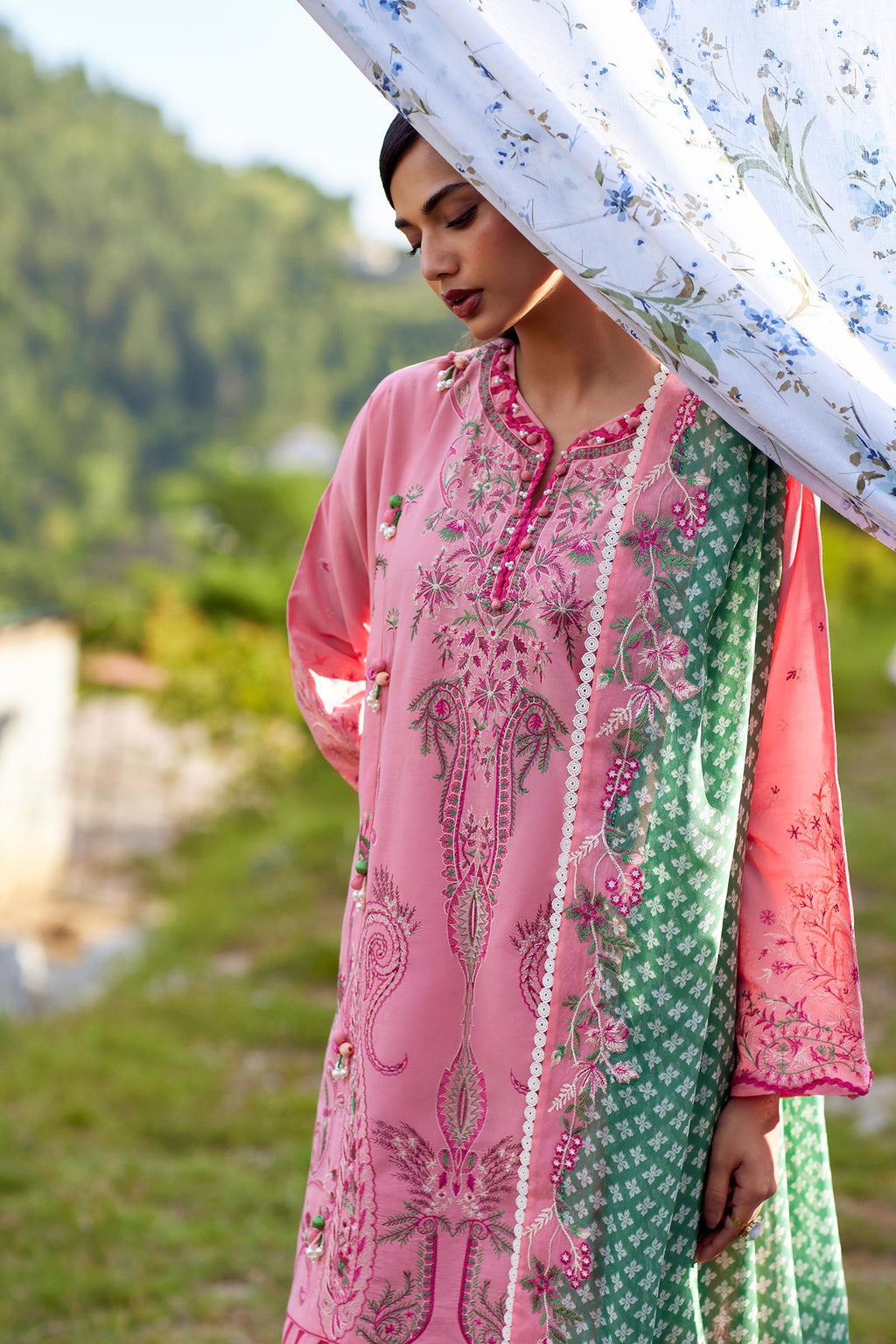 Sana Safinaz | Muzlin Summer 26 | 9-MS - Luxury Dress - available at Maria Faisal in UK and USA.