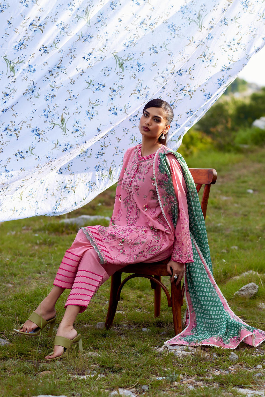 Sana Safinaz | Muzlin Summer 26 | 9-MS - Luxury Dress - available at Maria Faisal in UK and USA.