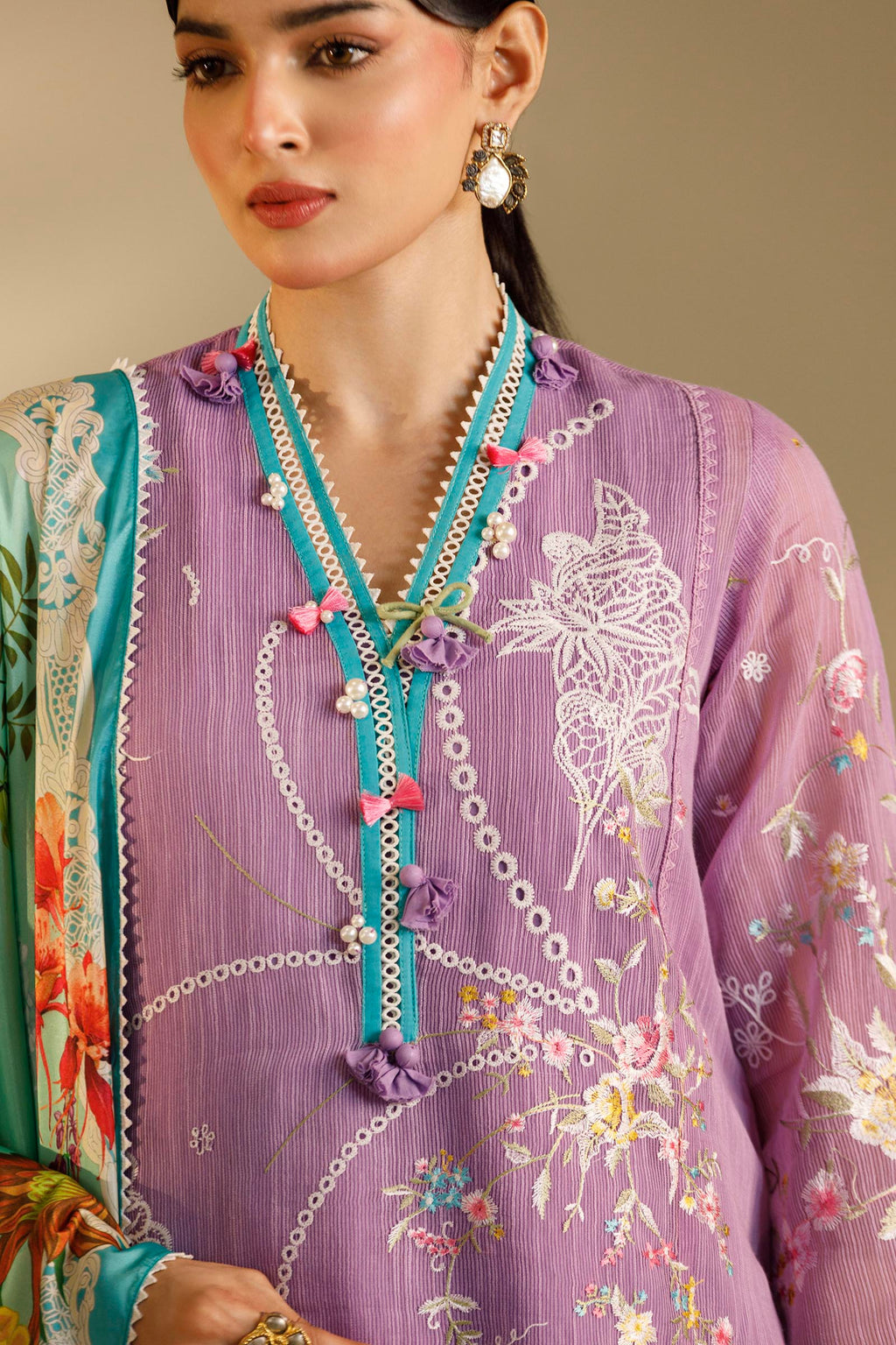 Sana Safinaz | Muzlin Summer 26 | 20-MS - Luxury Dress - available at Maria Faisal in UK and USA.