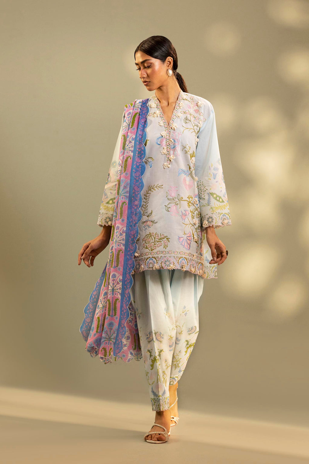 Sana Safinaz | Muzlin Summer 26 | 24-MS - Luxury Dress - available at Maria Faisal in UK and USA.