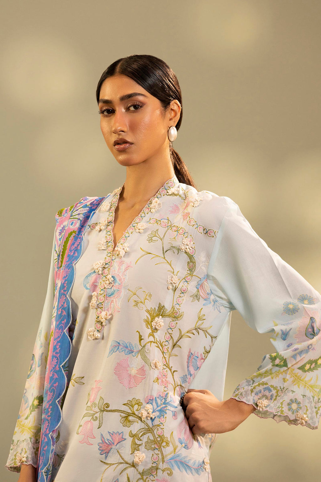 Sana Safinaz | Muzlin Summer 26 | 24-MS - Luxury Dress - available at Maria Faisal in UK and USA.