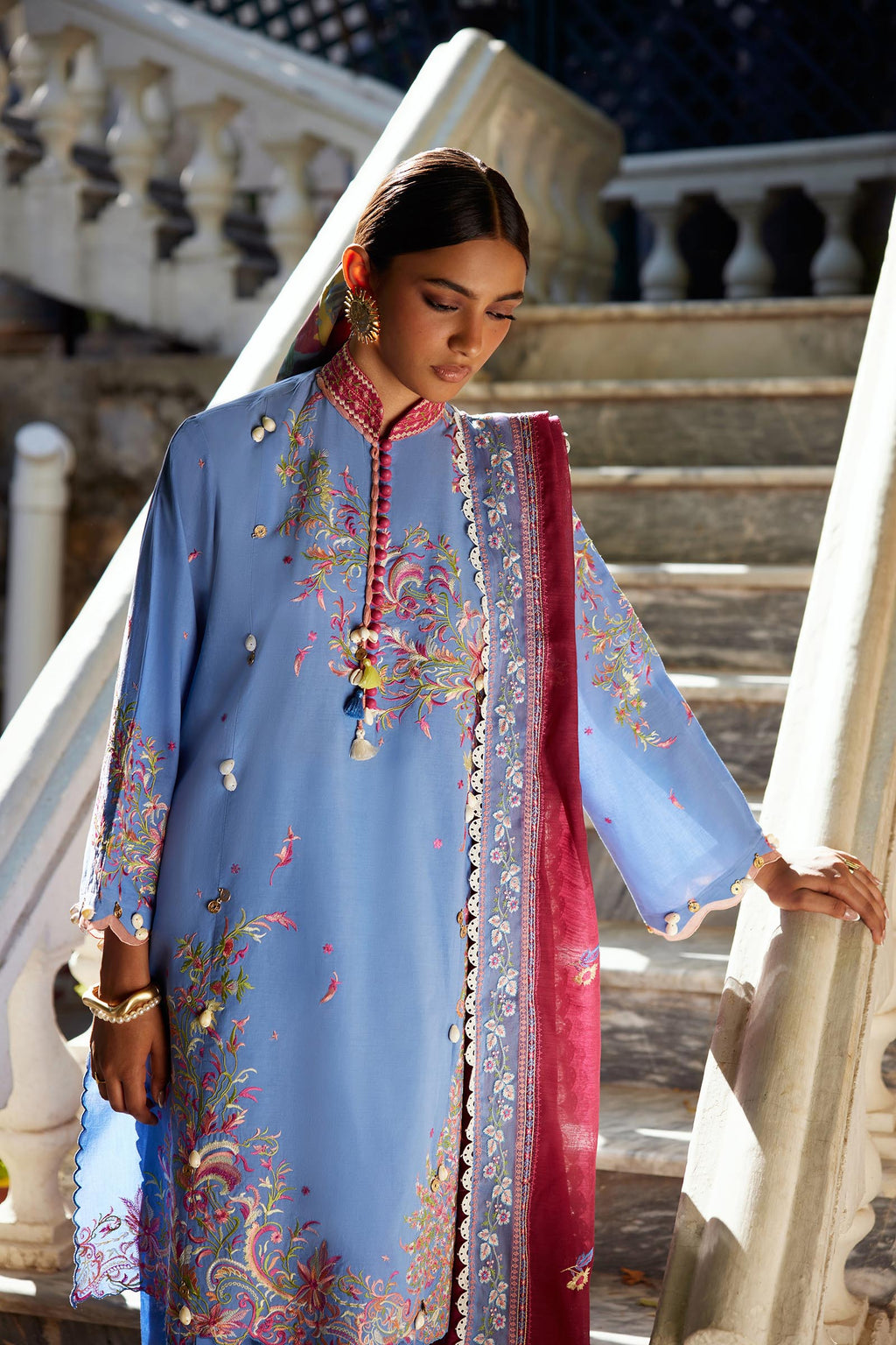 Sana Safinaz | Muzlin Summer 26 | 31-MS - Luxury Dress - available at Maria Faisal in UK and USA.
