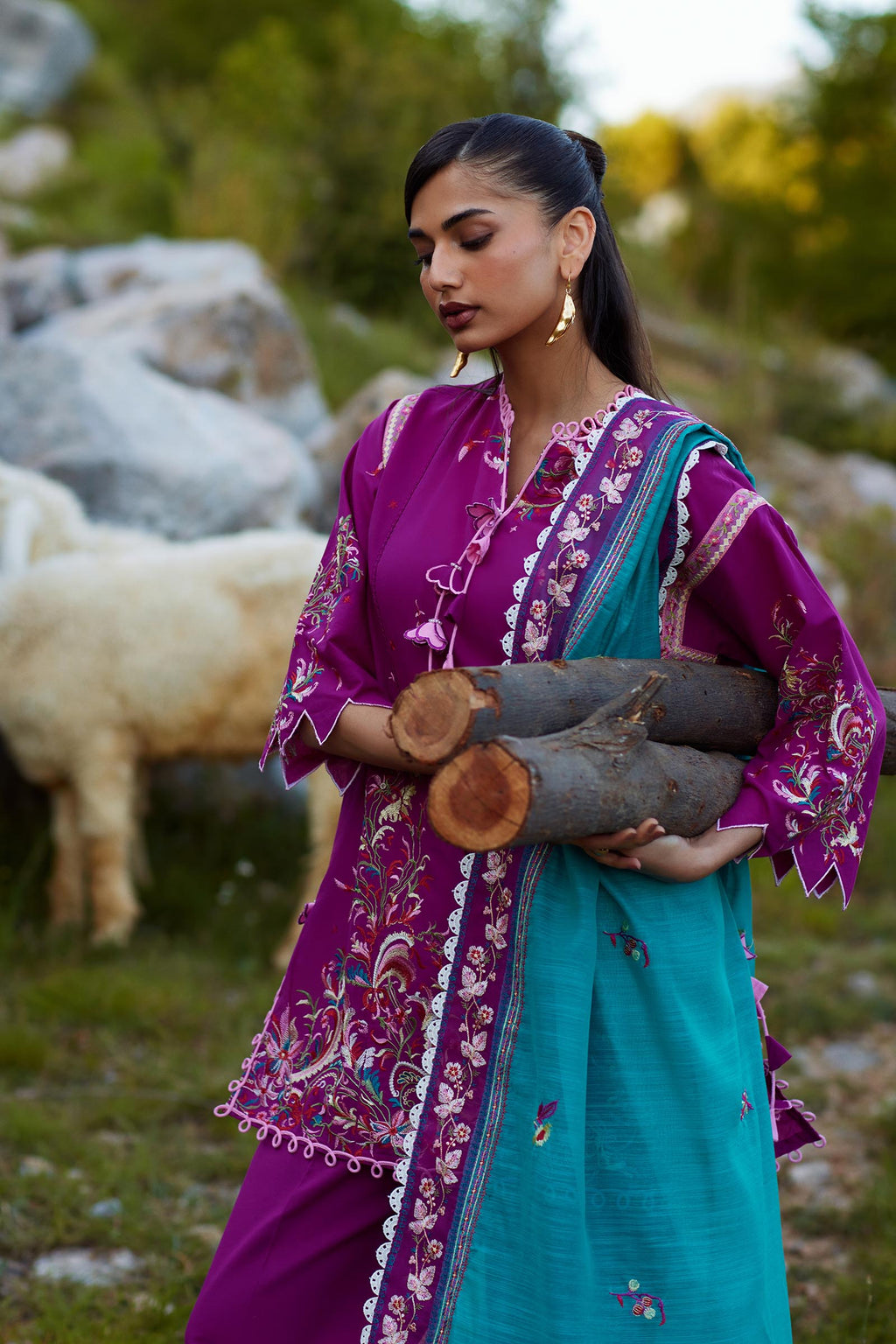 Sana Safinaz | Muzlin Summer 26 | 32-MS - Luxury Dress - available at Maria Faisal in UK and USA.