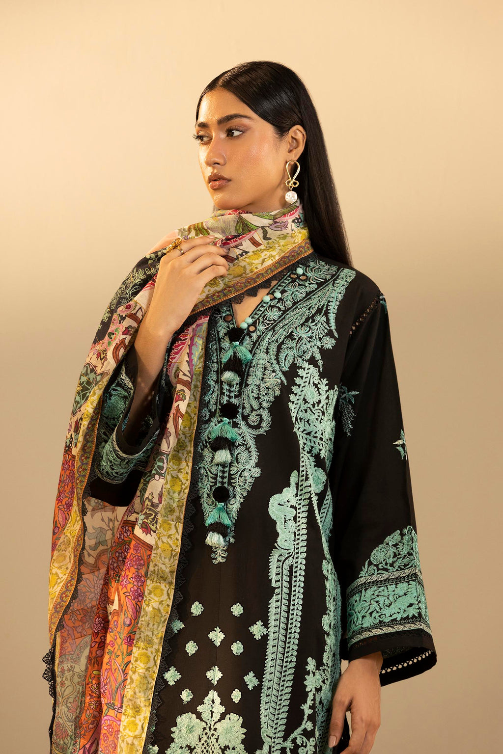 Sana Safinaz | Muzlin Summer 26 | 35-MS - Luxury Dress - available at Maria Faisal in UK and USA.