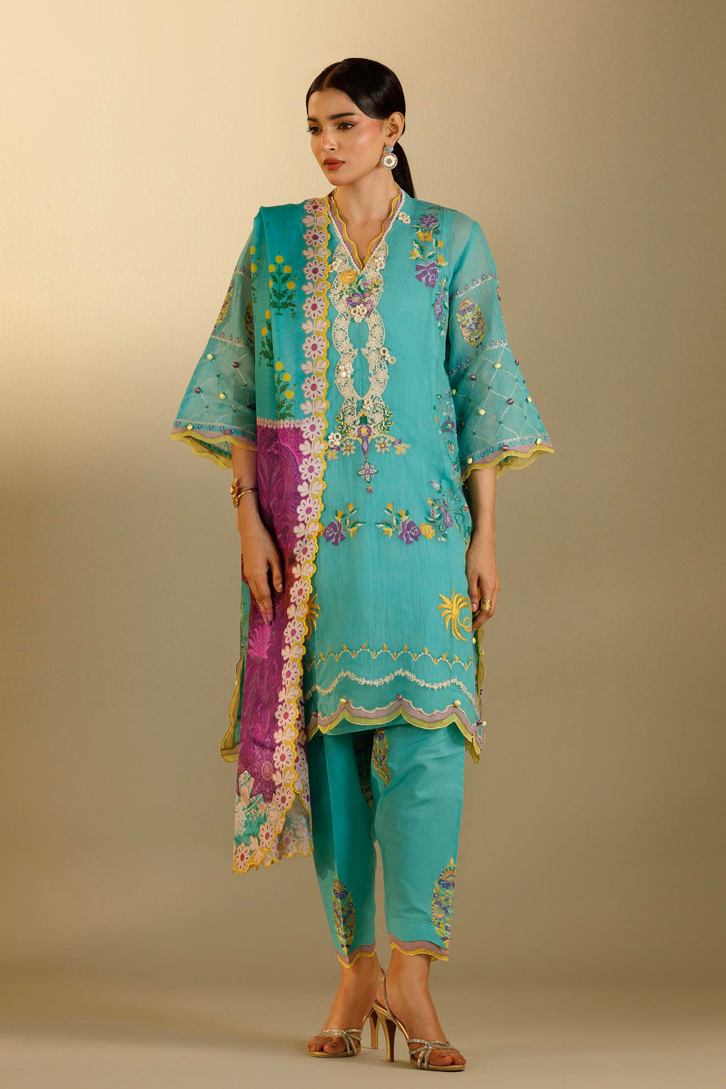 Sana Safinaz | Muzlin Summer 26 | MS-10 - Luxury Dress - available at Maria Faisal in UK and USA.