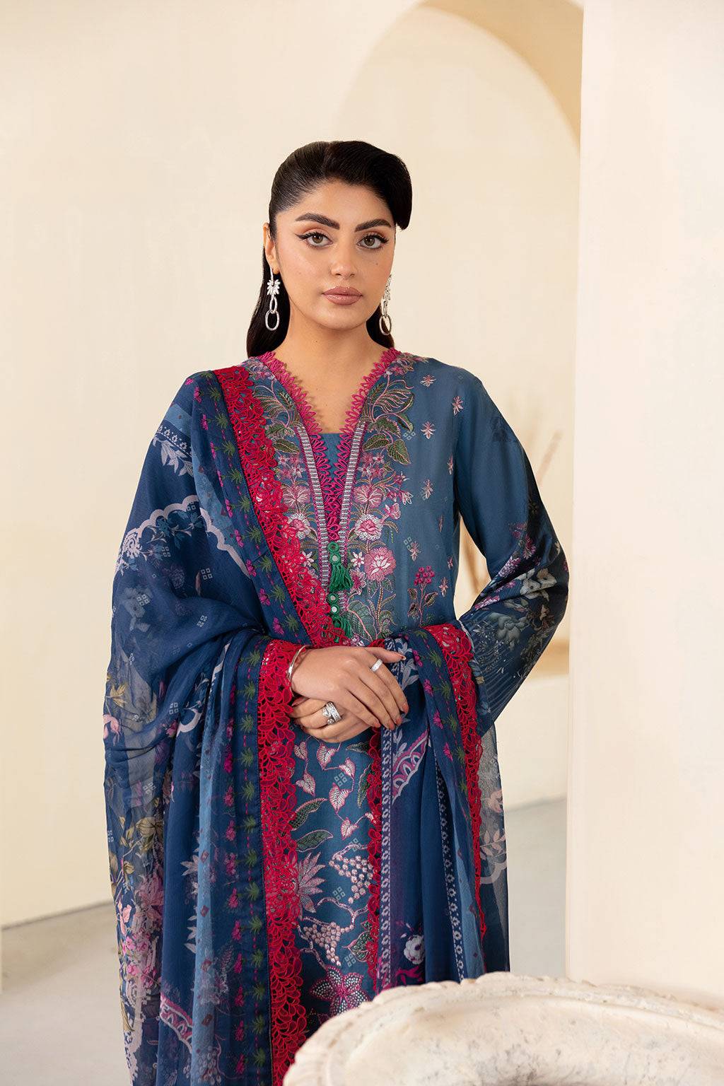 Ramsha | Mashaal Luxury Lawn | L-1305 by Maria Faisal - Registered Vendor of : Ramsha - type : Ladies Clothes - 100% original wedding dresses