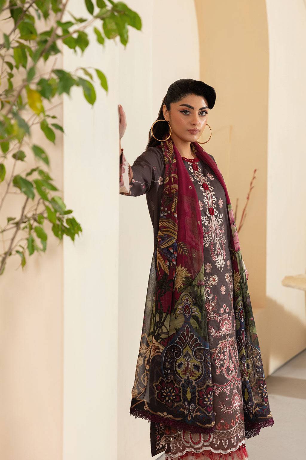 Ramsha | Mashaal Luxury Lawn | L-1309 by Maria Faisal - Registered Vendor of : Ramsha - type : Ladies Clothes - 100% original wedding dresses
