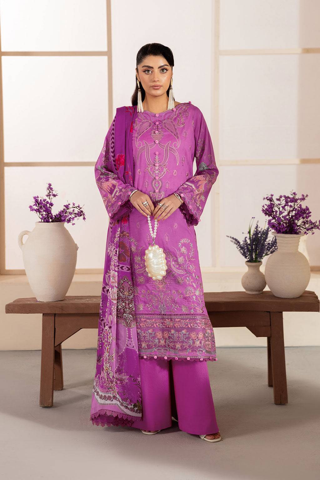 Ramsha | Mashaal Luxury Lawn | L-1312 by Maria Faisal - Registered Vendor of : Ramsha - type : Ladies Clothes - 100% original wedding dresses