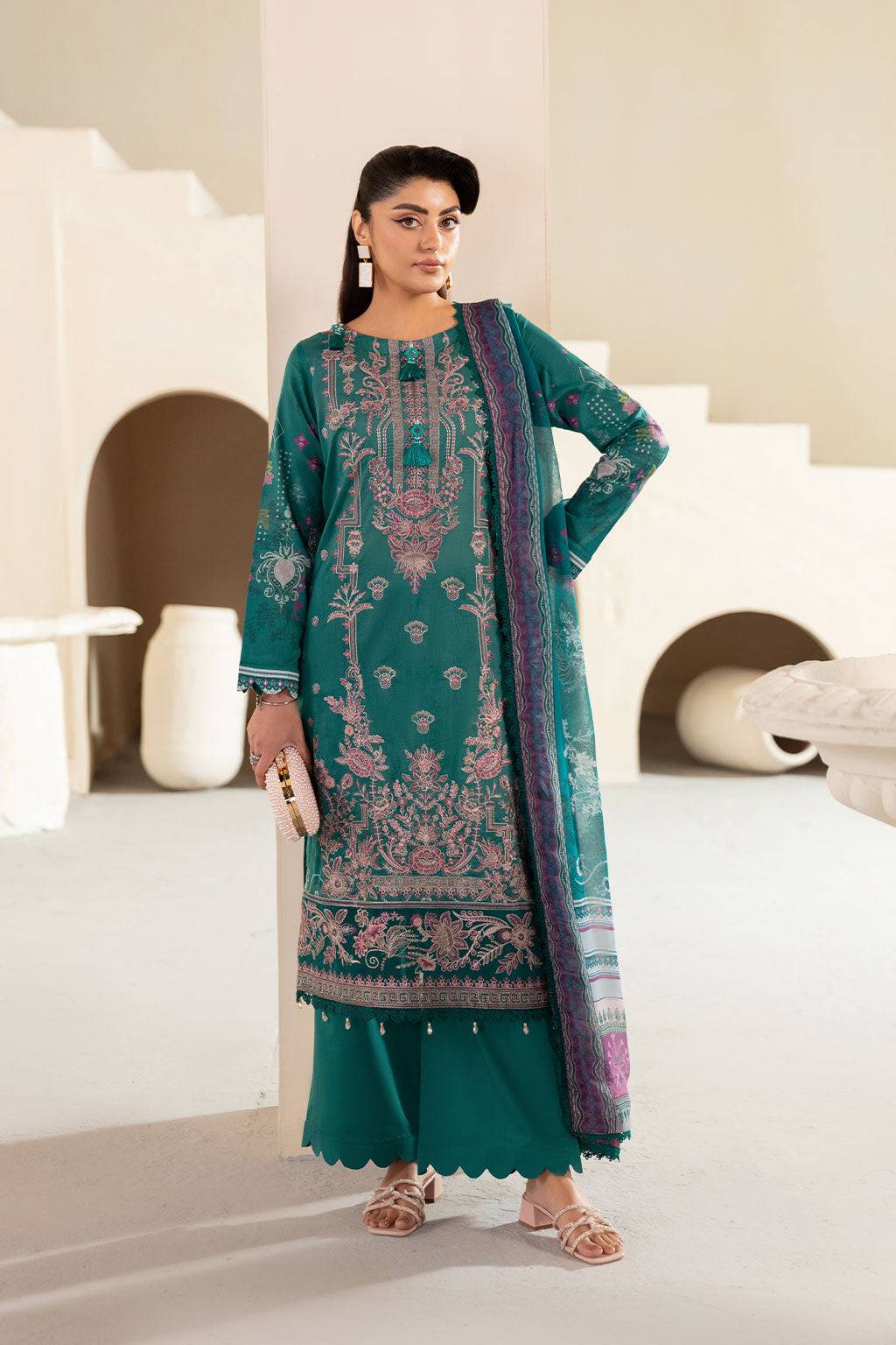 Ramsha | Mashaal Luxury Lawn | L-1310 by Maria Faisal - Registered Vendor of : Ramsha - type : Ladies Clothes - 100% original wedding dresses