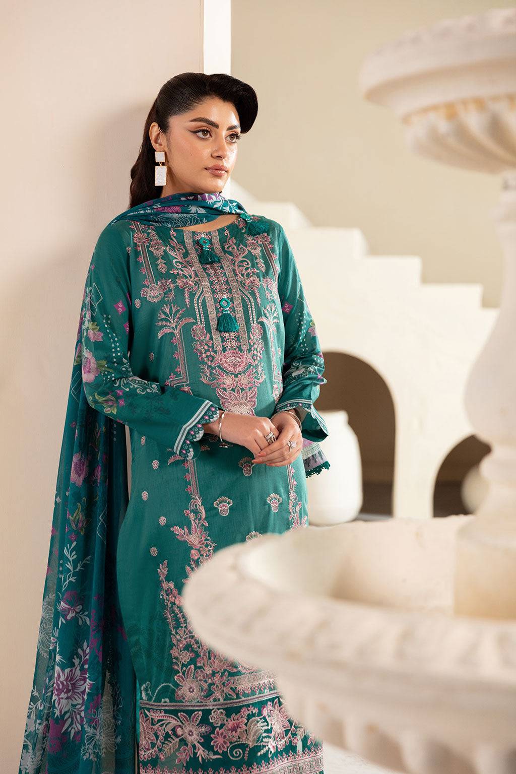 Ramsha | Mashaal Luxury Lawn | L-1310 by Maria Faisal - Registered Vendor of : Ramsha - type : Ladies Clothes - 100% original wedding dresses