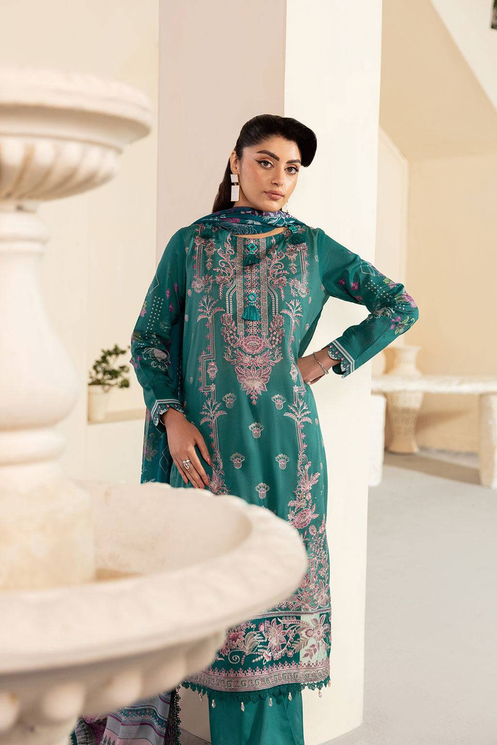 Ramsha | Mashaal Luxury Lawn | L-1310 by Maria Faisal - Registered Vendor of : Ramsha - type : Ladies Clothes - 100% original wedding dresses