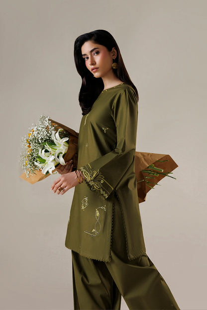 Azure | Chic Essentials |Matcha Mood - Casual Dress - available at Maria Faisal in UK and USA.