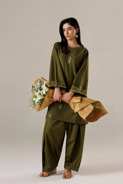 Azure | Chic Essentials |Matcha Mood - Casual Dress - available at Maria Faisal in UK and USA.