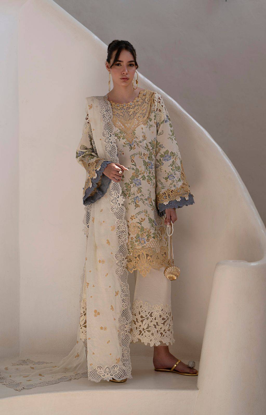 AJR Couture | Printakari Lawn 25 | Maze by Maria Faisal - Registered Vendor of : AJR Couture - type : Ladies Clothes - 100% original wedding dresses