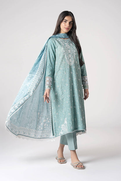 Maria B | Basics RTW | 3 Pc Embroidered Mesh Lurex Dots Suit | MB-CS25-142 by Maria Faisal - Registered Vendor of : Maria B - type : Ladies Clothes - 100% original wedding dresses