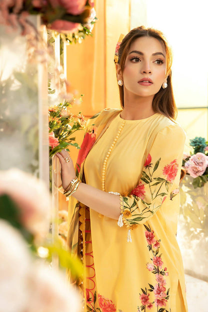 Maria B | M Basic Summer Lawn 25 | MB-CUS25-701A by Maria Faisal - Registered Vendor of : Maria B - type : Ladies Clothes - 100% original wedding dresses