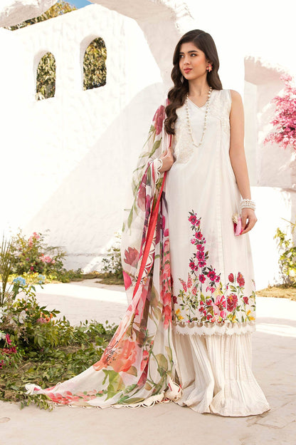 Maria B | M Basic Summer Lawn 25 | MB-CUS25-701B by Maria Faisal - Registered Vendor of : Maria B - type : Ladies Clothes - 100% original wedding dresses