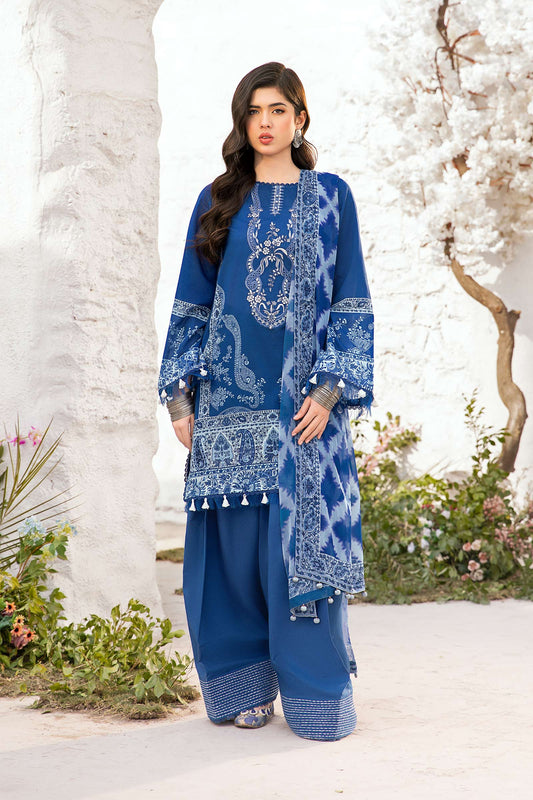 Maria B | M Basic Summer Lawn 25 | MB-CUS25-703B by Maria Faisal - Registered Vendor of : Maria B - type : Ladies Clothes - 100% original wedding dresses