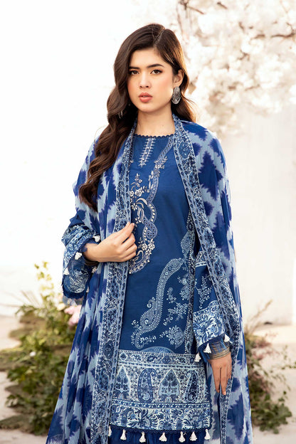 Maria B | M Basic Summer Lawn 25 | MB-CUS25-703B by Maria Faisal - Registered Vendor of : Maria B - type : Ladies Clothes - 100% original wedding dresses