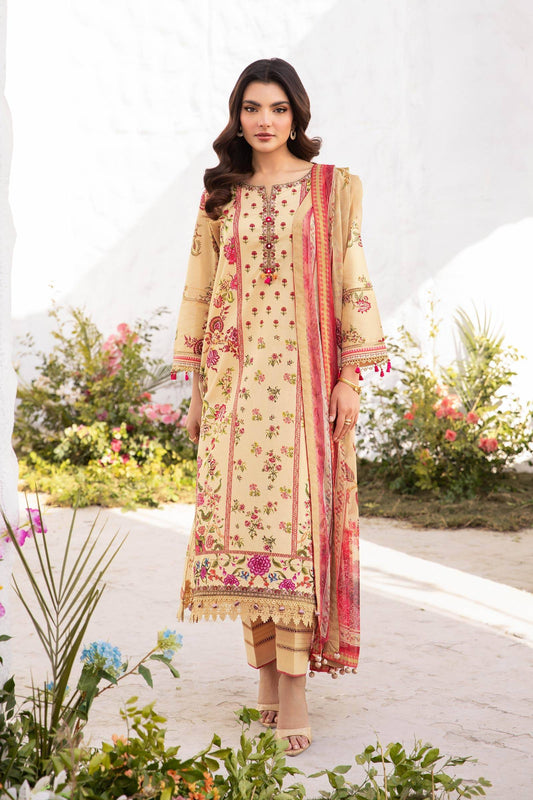Maria B | M Basic Summer Lawn 25 | MB-CUS25-705A by Maria Faisal - Registered Vendor of : Maria B - type : Ladies Clothes - 100% original wedding dresses