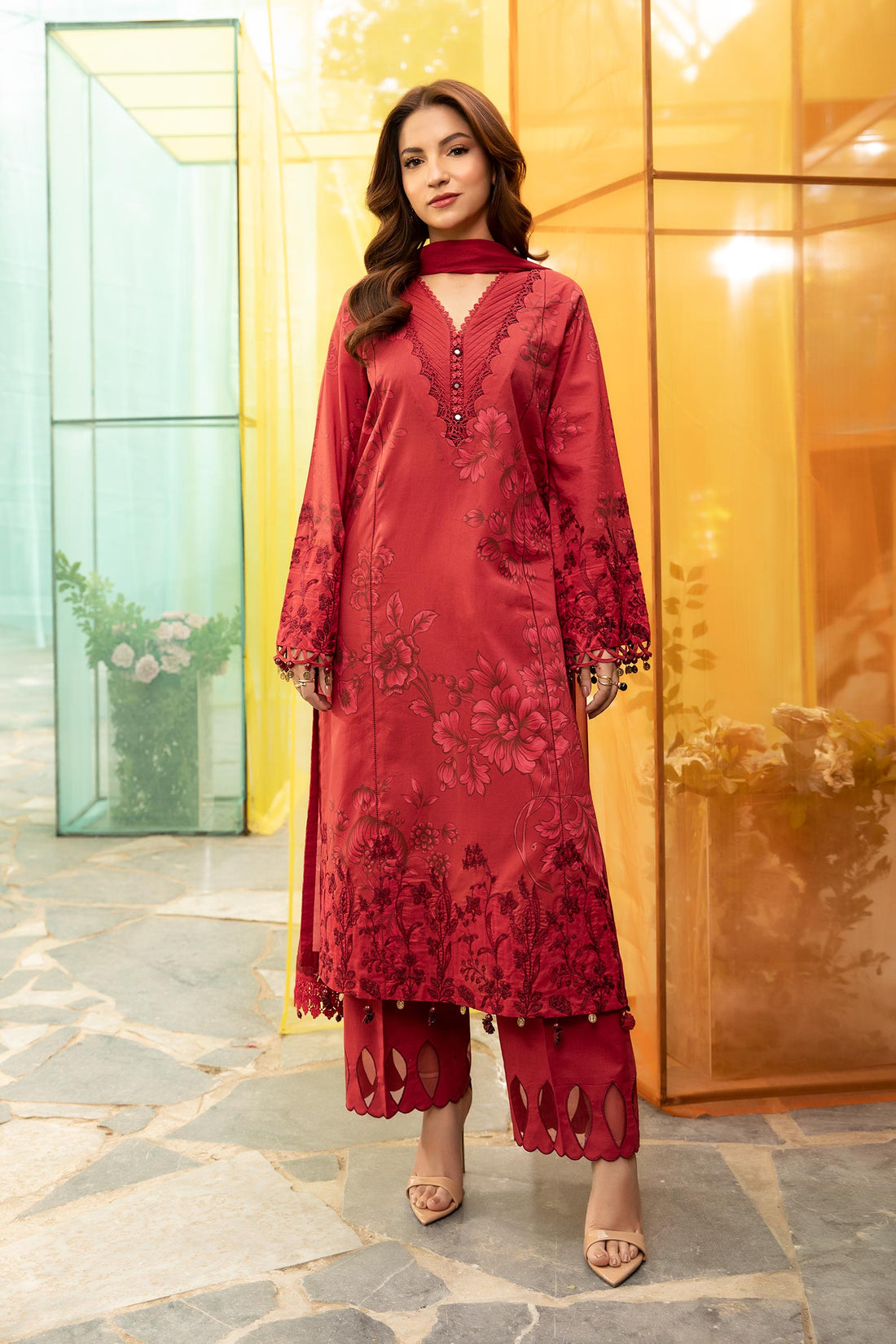 Maria B | M Basic Summer Lawn 25 | MB-CUS25-706A - Ladies Clothes - Maria Faisal