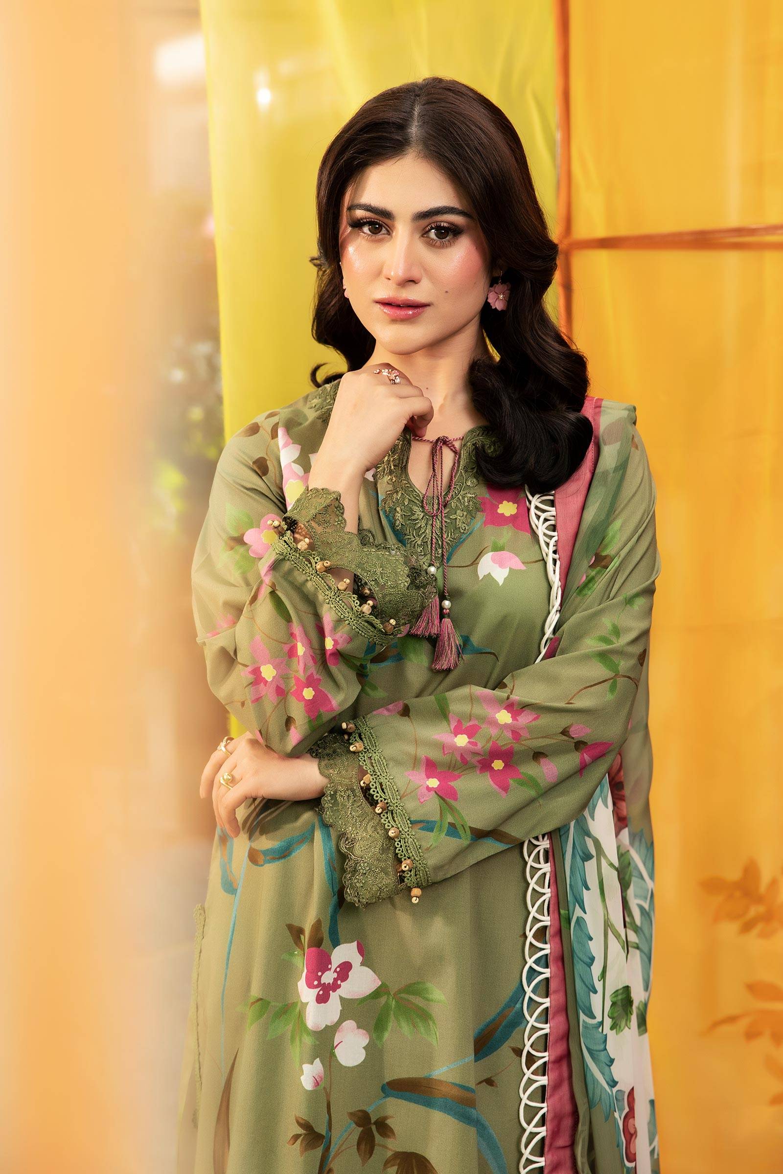Maria B | M Basic Summer Lawn 25 | MB-CUS25-707A by Maria Faisal - Registered Vendor of : Maria B - type : Ladies Clothes - 100% original wedding dresses
