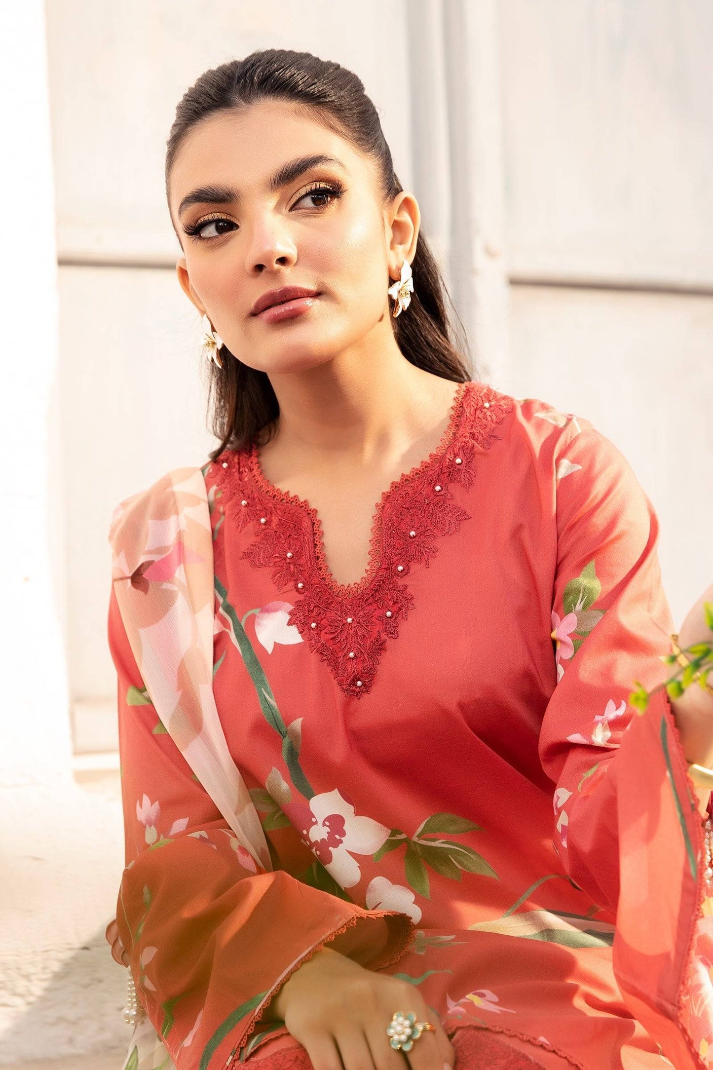 Maria B | M Basic Summer Lawn 25 | MB-CUS25-707B by Maria Faisal - Registered Vendor of : Maria B - type : Ladies Clothes - 100% original wedding dresses