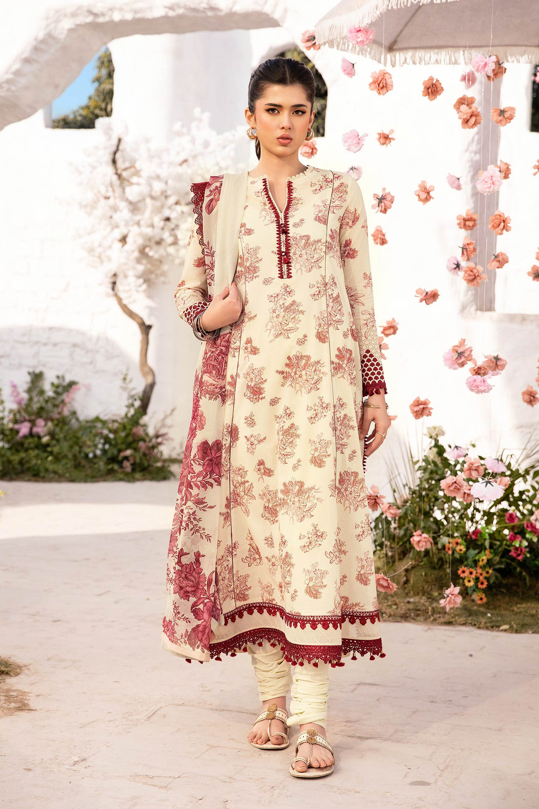 Maria B | M Basic Summer Lawn 25 | MB-CUS25-709A - Ladies Clothes - Maria Faisal