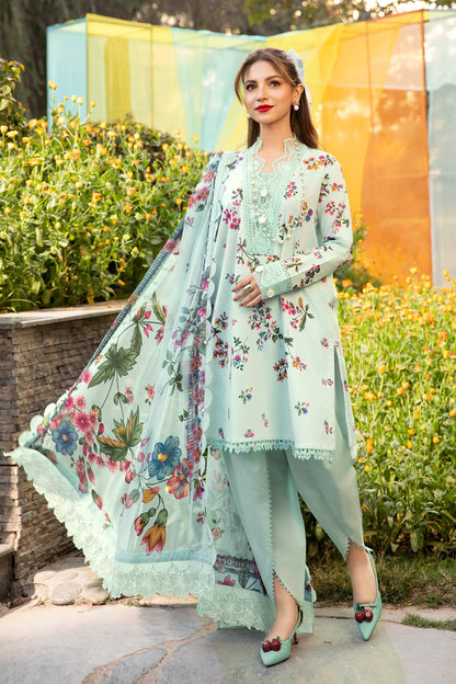 Maria B | M Basic Summer Lawn 25 | MB-CUS25-709B by Maria Faisal - Registered Vendor of : Maria B - type : Ladies Clothes - 100% original wedding dresses