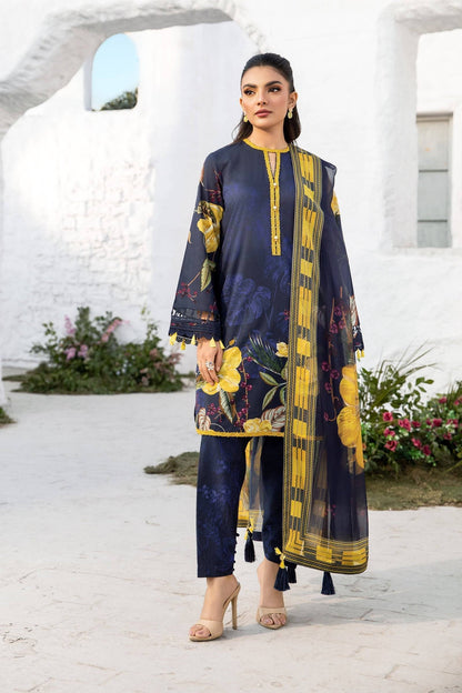 Maria B | M Basic Summer Lawn 25 | MB-CUS25-710B by Maria Faisal - Registered Vendor of : Maria B - type : Ladies Clothes - 100% original wedding dresses