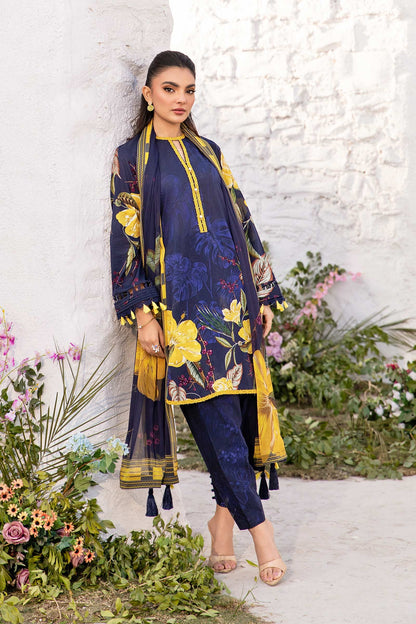 Maria B | M Basic Summer Lawn 25 | MB-CUS25-710B by Maria Faisal - Registered Vendor of : Maria B - type : Ladies Clothes - 100% original wedding dresses