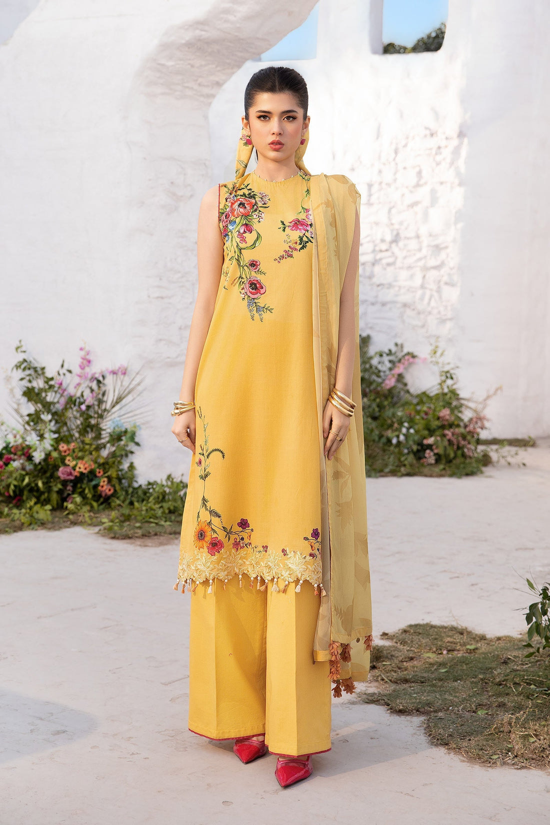 Maria B | M Basic Summer Lawn 25 | MB-CUS25-712A - Ladies Clothes - Maria Faisal