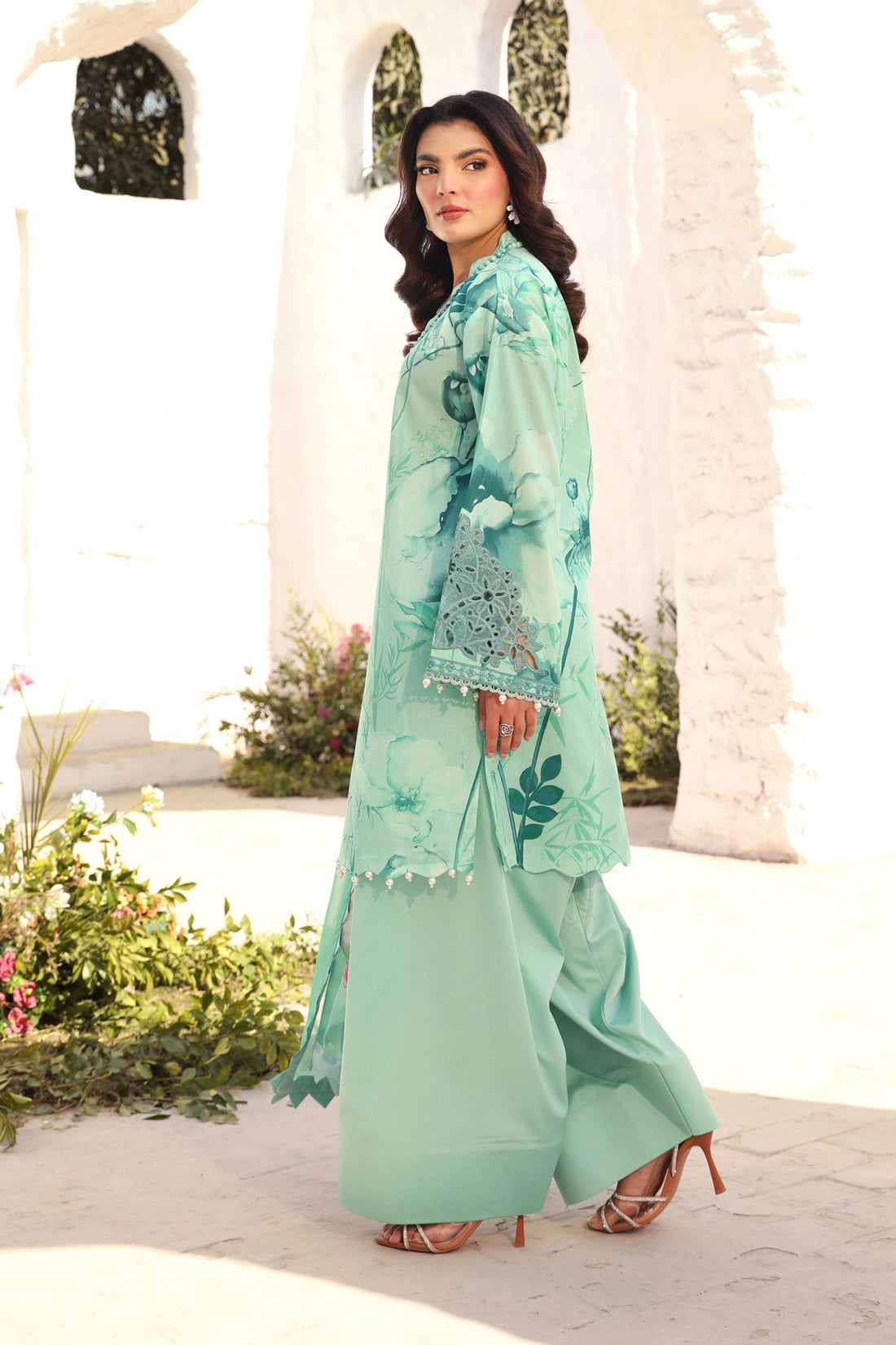 Maria B | M Basic Summer Lawn 25 | MB-CUS25-713A - Ladies Clothes - Maria Faisal